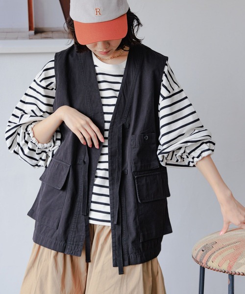 「niko and...」 7分袖カットソー LARGE オフホワイト レディース
