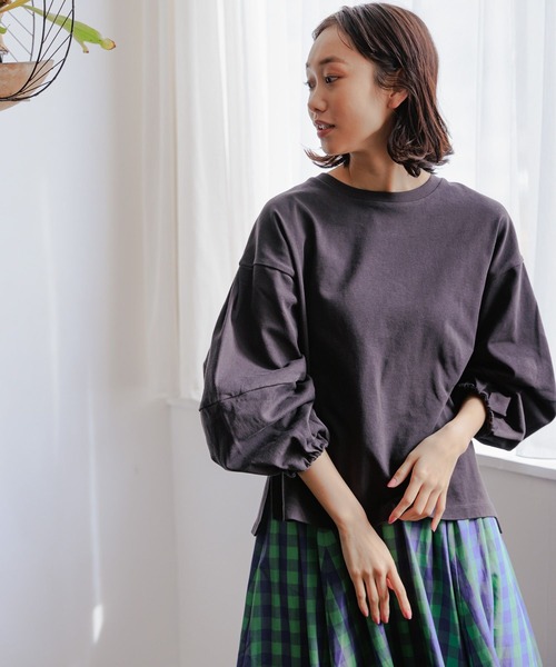 「niko and...」 7分袖カットソー LARGE オフホワイト レディース