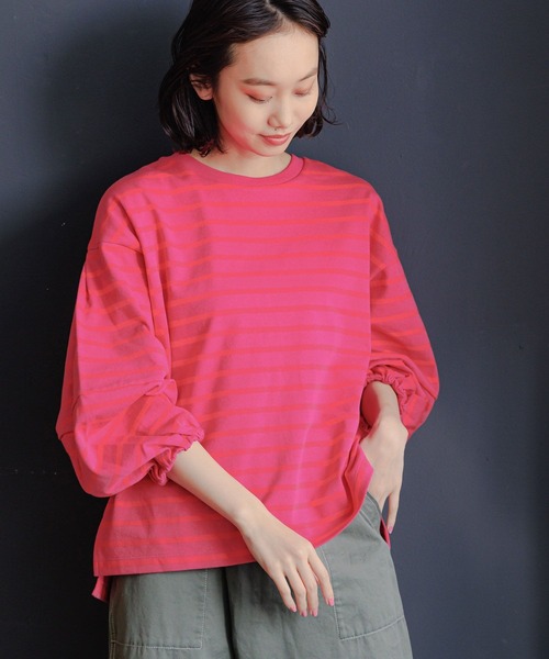 「niko and...」 7分袖カットソー LARGE オフホワイト レディース