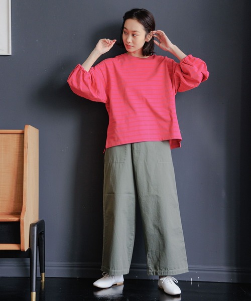 「niko and...」 7分袖カットソー LARGE オフホワイト レディース