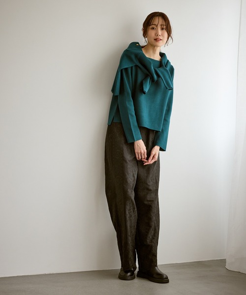 ローヘン LOHEN ミラノリブニットプルオーバー GREY オーバーサイズ ローヘン LOHEN ミラノリブニットプルオーバー GREY オーバーサイズ