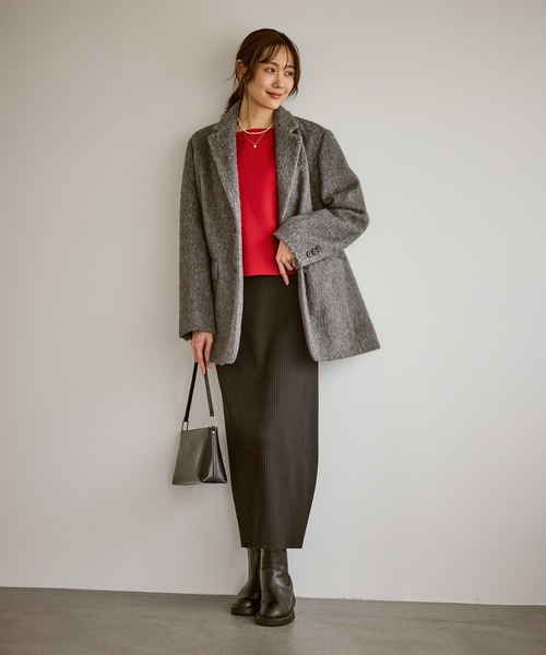 ローヘン LOHEN ミラノリブニットプルオーバー GREY オーバーサイズ ローヘン LOHEN ミラノリブニットプルオーバー GREY オーバーサイズ