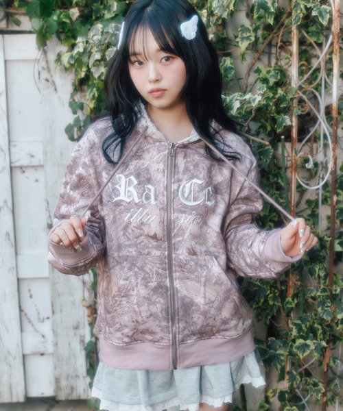 「FCMM」 ジップアップパーカー SMALL ピンク レディース