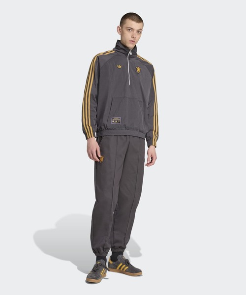マンチェスターユナイテッド　adidas ハーフジップ　スウェット　ジャケット adidas ジャージ マンチェスター・ユナイテッド テラス アイコン