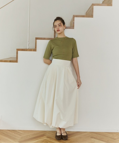 OLUN ロングバルーンスカート アイボリー OLUN スカート long balloon skirt/ロングバルーンスカート : ZOZOTOWN