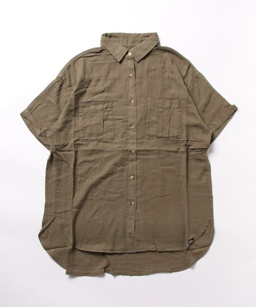 「KRIFF MAYER Lady's Collection」 半袖シャツ LARGE サックスブルー レディース_画像3