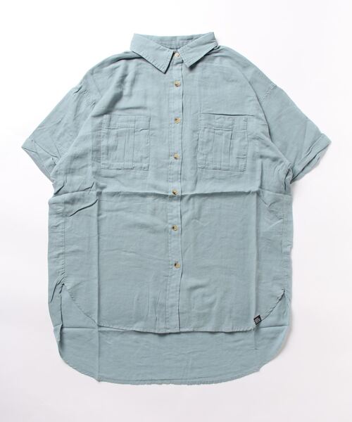 「KRIFF MAYER Lady's Collection」 半袖シャツ LARGE サックスブルー レディース_画像4