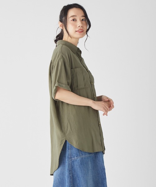 「KRIFF MAYER Lady's Collection」 半袖シャツ LARGE サックスブルー レディース_画像9