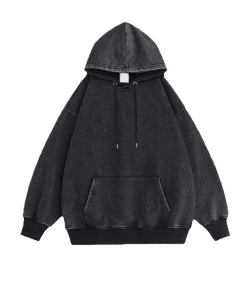 パーカー 無敵のユルさ!フェードブラックパーカー メンズ レディース