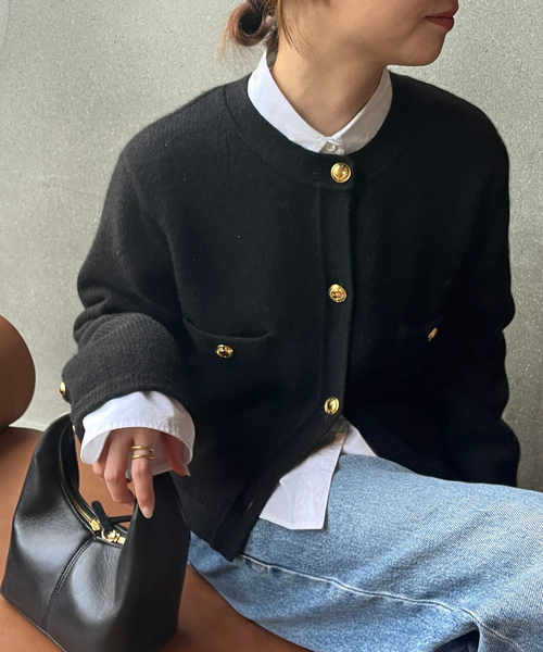 新品】MUSE de Deuxieme Classe スムースニットカーディガン MUSE de Deuxieme Classe 「MUSE classe」 ニットカーディガン