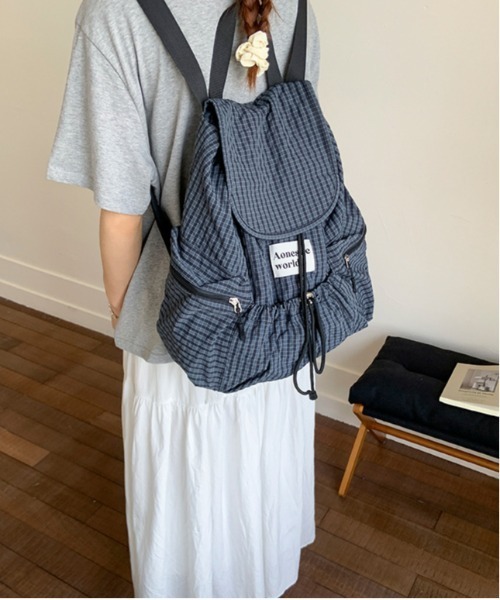 gossip!ロサンゼルス デイバック リュック Y2K レトロ チェック柄 