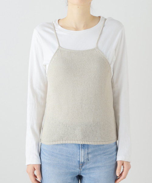 「JOURNAL STANDARD relume」 キャミソールニット FREE ベージュ レディース_画像6