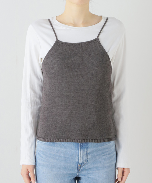 「JOURNAL STANDARD relume」 キャミソールニット FREE ベージュ レディース_画像8