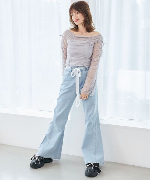 MAJESTIC LEGON（マジェスティックレゴン） tシャツ キラキラビジュー