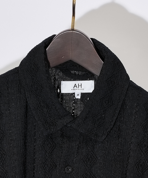 「AH ABAHOUSE」 半袖シャツ 48 ブルー メンズ_画像5