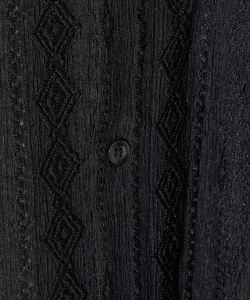 「AH ABAHOUSE」 半袖シャツ 48 ブルー メンズ_画像9