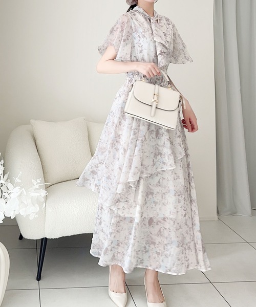 「mily bilet」 半袖ワンピース X-LARGE ブルー レディース_画像4