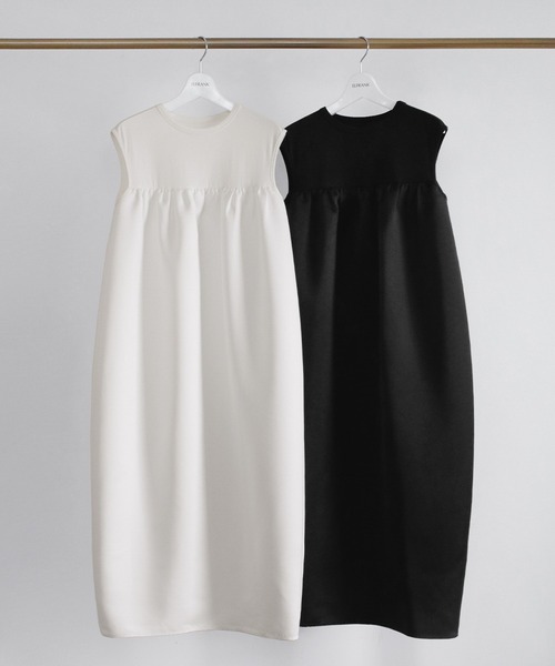 「ELFRANK」 ノースリーブワンピース FREE オフホワイト レディース_画像2