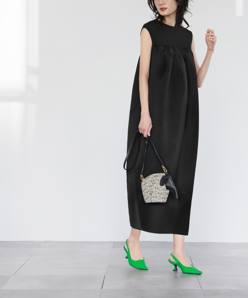 「ELFRANK」 ノースリーブワンピース FREE オフホワイト レディース_画像9