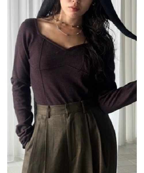 ELCHELE（エルチェレ） ニット セーター WINE GLASS KNIT TOP