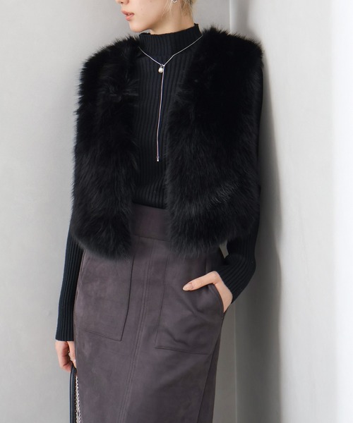 SpRay(スプレイ) ベスト ジレ エコファーショートベスト レディース SpRay(スプレイ) ベスト ジレ エコファーショートベスト レディース