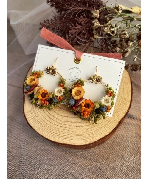 春　ビオラ ピアス　⁂　ドライフラワー 春 ビオラ ピアス ⁂ ドライフラワー 春 ビオラ ピアス ⁂ ドライ