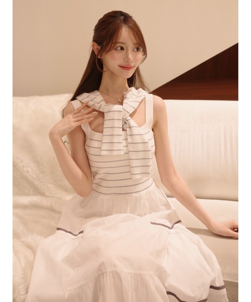 FRAY I.D 「FRAY I.D」 ドッキングワンピース 0 ベージュ レディース