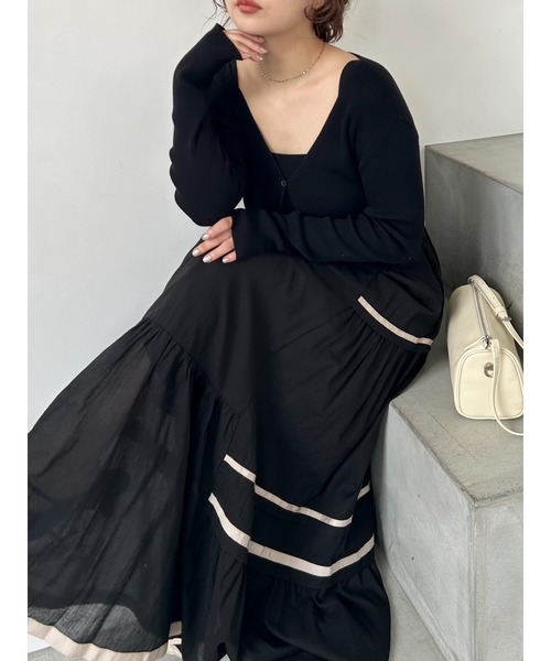 FRAY I.D 「FRAY I.D」 ドッキングワンピース 0 ベージュ レディース