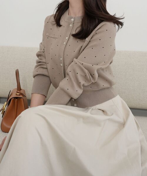 cle blatt カーディガン コンパクトニットカーディガン レディース