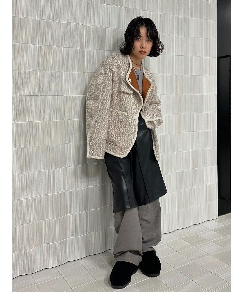 ELCHELE(エルチェレ) ジャケット ノーカラージャケット JUN´S TWEED ELCHELE(エルチェレ) ジャケット ノーカラージャケット JUN´S TWEED