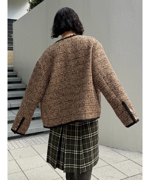 ELCHELE（エルチェレ） ジャケット ノーカラージャケット JUN´S TWEED