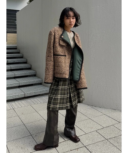 ELCHELE（エルチェレ） ジャケット ノーカラージャケット JUN´S TWEED