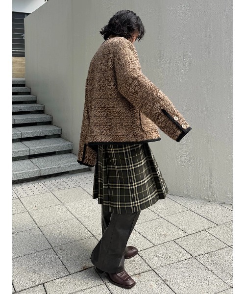 ELCHELE（エルチェレ） ジャケット ノーカラージャケット JUN´S TWEED