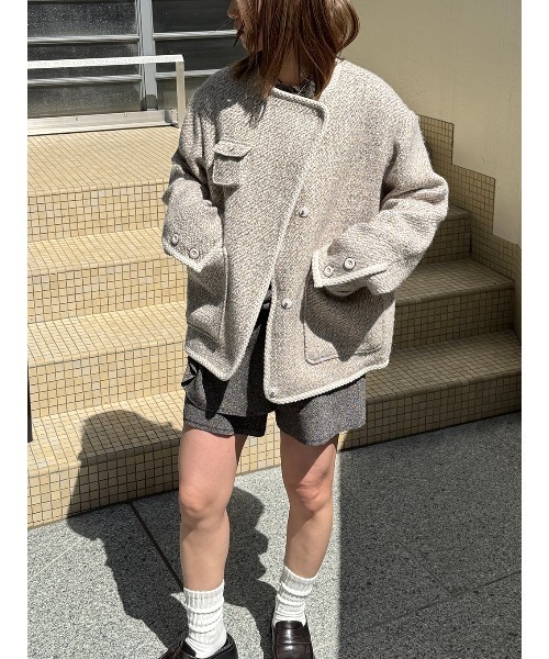 ELCHELE(エルチェレ) ジャケット ノーカラージャケット JUN´S TWEED ELCHELE(エルチェレ) ジャケット ノーカラージャケット JUN´S TWEED