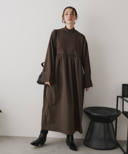 Libra Cue（リブラ キュー） ワンピース ニットドッキングワンピース