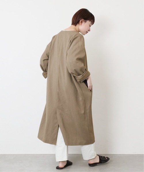 JOURNAL STANDARD ノーカラー　コート　ロング　Ｍ JOURNAL STANDARD（ジャーナルスタンダード） ノーカラーコート 38