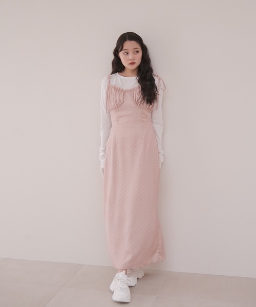 「muguet」 キャミソールワンピース FREE ピンク レディース_画像5