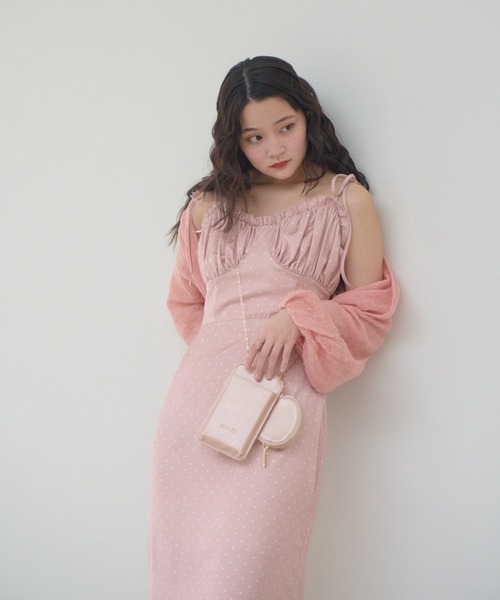 「muguet」 キャミソールワンピース FREE ピンク レディース_画像7