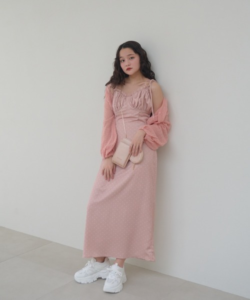 「muguet」 キャミソールワンピース FREE ピンク レディース_画像8