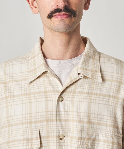 シャツ 「Marvine Pontiak shirt makers」 OPEN COLLAR SHIRT/シャツ