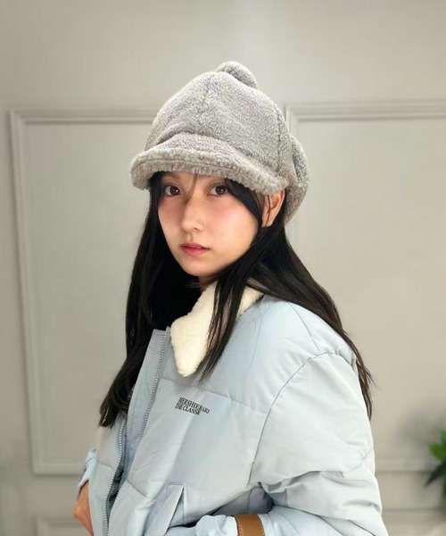 帽子 ハット ボアイヤーフラップキャップ レディース : ZOZOTOWN Yahoo
