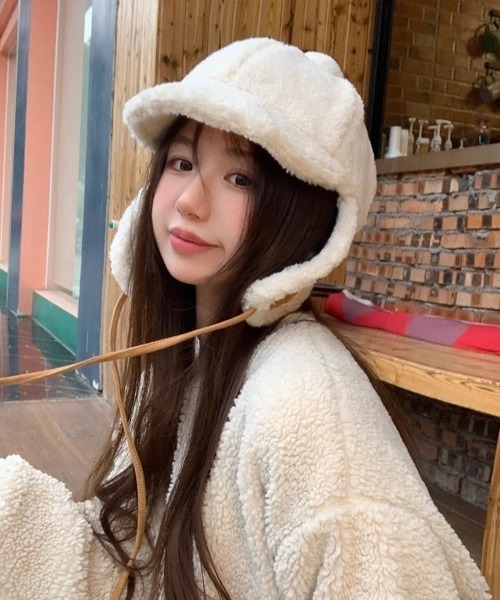 帽子 ハット ボアイヤーフラップキャップ レディース : ZOZOTOWN Yahoo