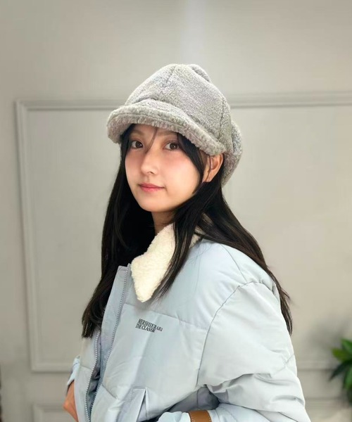 帽子 ハット ボアイヤーフラップキャップ レディース : ZOZOTOWN Yahoo