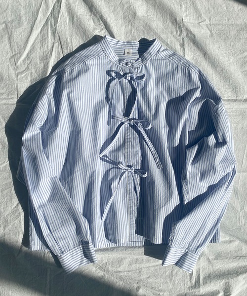 フィグロンドン　fig L London リボンシャツ fig London（フィグロンドン） ブラウス シャツ ribbon shirt