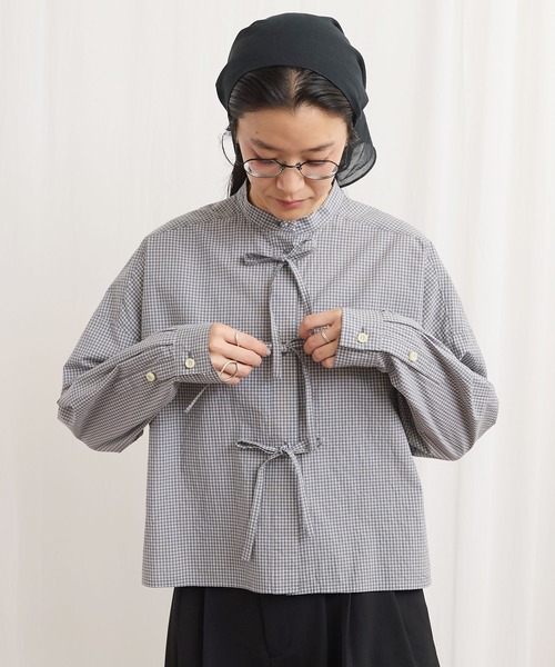fig London（フィグロンドン） ブラウス シャツ ribbon shirt