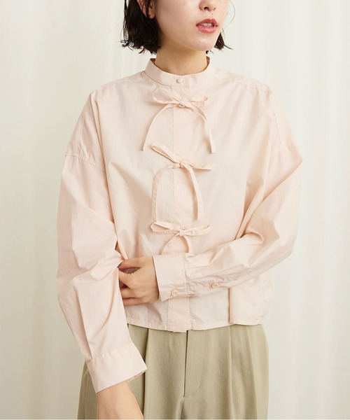 fig London（フィグロンドン） ブラウス シャツ ribbon shirt