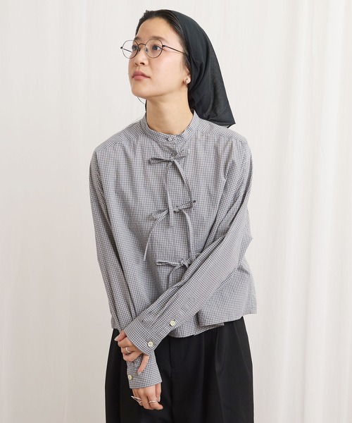 【美品】fig London ブラウス アトリエドゥサボン フィグロンドン fig London（フィグロンドン） ブラウス シャツ ribbon shirt