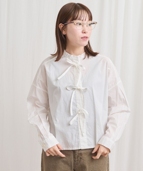 fig London（フィグロンドン） ブラウス シャツ ribbon shirt