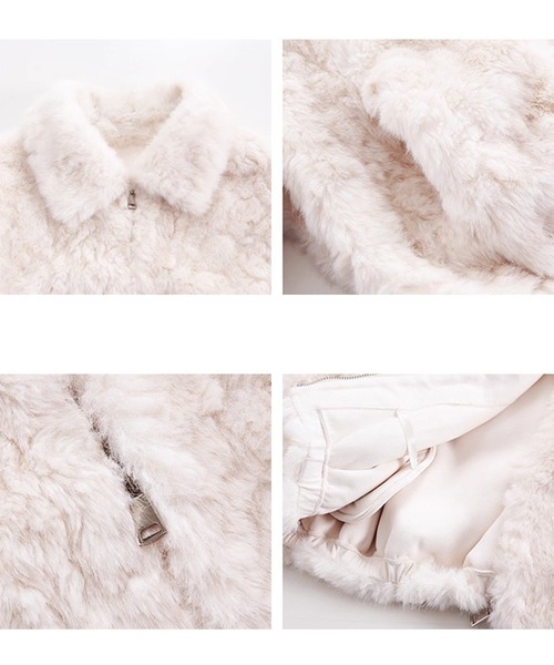 コート アウター フロントジップ フェイクファージャケット FD25W207