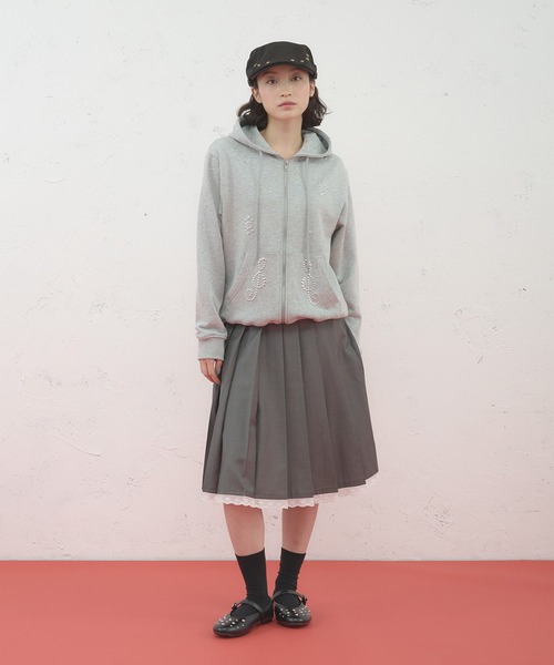 PLEATS PLEASE ネイティブ　メッシュ　レース　プリーツスカート FCMM スカート 「日本限定」LACE PLEATS SKIRT / レースプリーツ